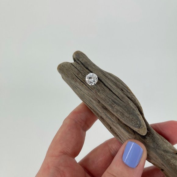 VINTAGE 💎 925 STERLING CZ . ALR 2 CARAT STUD POST SINGLE EARRING . FAUX DIAMOND - Picture 13 of 17